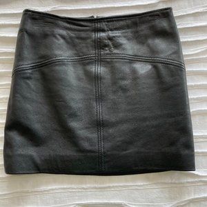 Black Leather Mini Skirt
